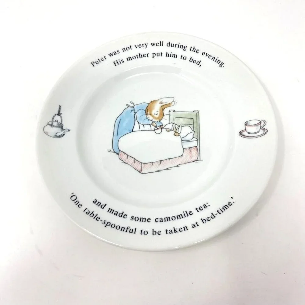 Peter Rabbit by Wedgwood Child Bread Butter Plate and Coupe Cereal Bowl Set